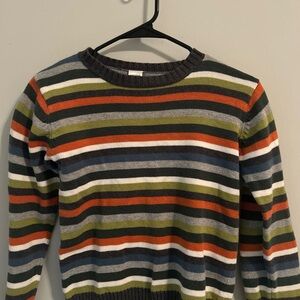 Gymboree Gray and Orange Striped Sweater